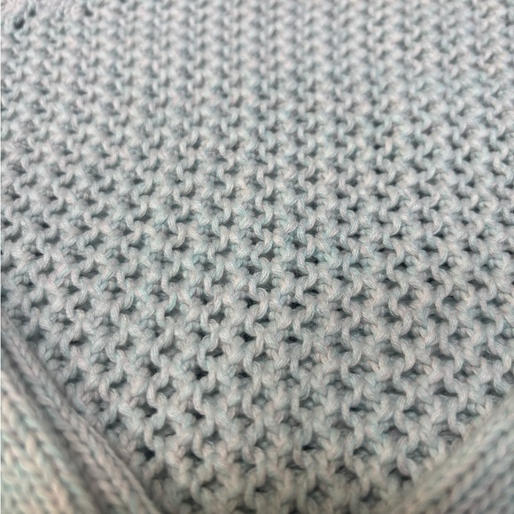 LULULEMON BE PRESENT MARLED COASTAL BLUE CROPPED OVERSIZED KNIT SWEATER SZ L- XL - Picture 11 of 12